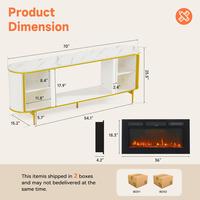 White/70" TVs with Fireplace