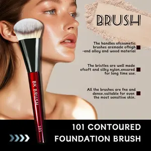 BK 506 Counts/Deluxe Set The Best Christmas Gift Contoured Foundation Brush Makeup Brush Foundation Brush for Powder,Liquid or Cream Foundation Makeup Tools Soft Fiber Wool for Any Skin Type