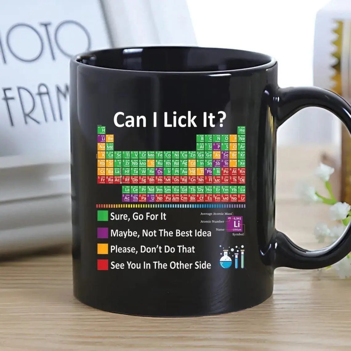 [Sale off up to 50%] Funny Chemistry Mug, Can I Lick It Periodic Table Cup, Science Teacher Gift, 11oz & 15oz ceramic mug