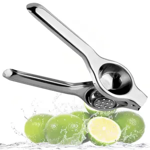 KHZSPP Lemon Squeezer Lemon Manual Press Stainless Steel Handheld Lemon Juicer Metal Citrus Press Premium Mini Portable Lime Hand Press Squeezer Tool for Lemon Orange Lime