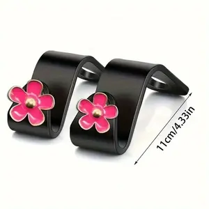 2pcs Car Seat Back Small Flower Multi-Functional Car Organizer Holder, Car Hooks for Front Seats, Creative Car Hooks, Vehicle Hanging Hooks, Car Storage Gadgets