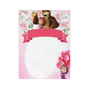 Personalized Masha and the Bear Velveteen Minky Blanket, get cozzy with masha