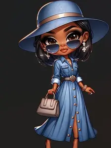 Street Style Girls Ready-to-Press DTF Heat Transfer, Cotton Compatible Direct-to-Film Transfer, Polyester Friendly DIY Specialty Supply for Toys & Hobbies DIY Projects