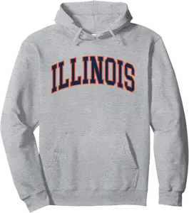 Retro Illinois Tee Vintage Illinois Blue Orange Throwback IL Pullover Hoodie - Rubencordov Shop 96B0DMTHQXXT