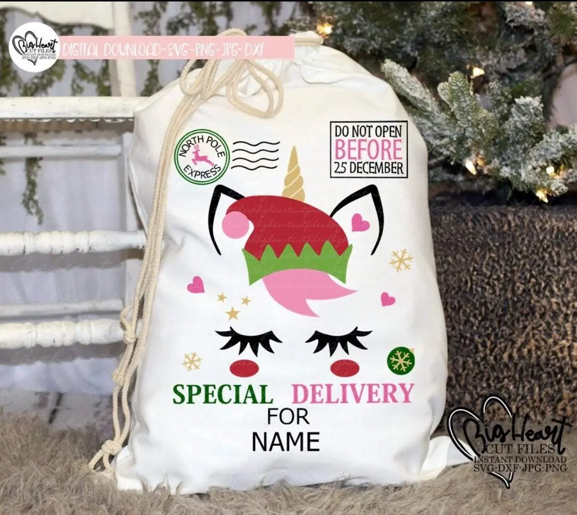 Unicorn Santa Sack Unicorn Santa Sack