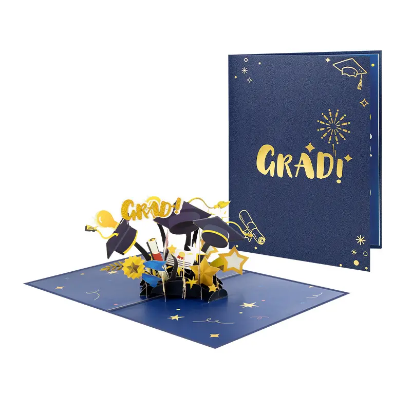3D Pop Up Congratulation Cards, Creative Trophy Pop Up Greeting Cards Surprise Gifts for Birthday, Graduation