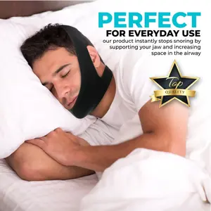 Bamboo Chinstrap Snoring - Adjustable Straps for Custom Fit, Made from Bamboo Fabric