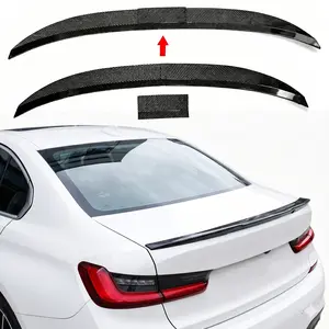 Adjustable Universal Universal Car Rear Trunk Spoiler Wing 3-Section Adjustable Length Car Spoiler Kit,Racing Sport Style Carbon Fiber Look Gift for Car Lover