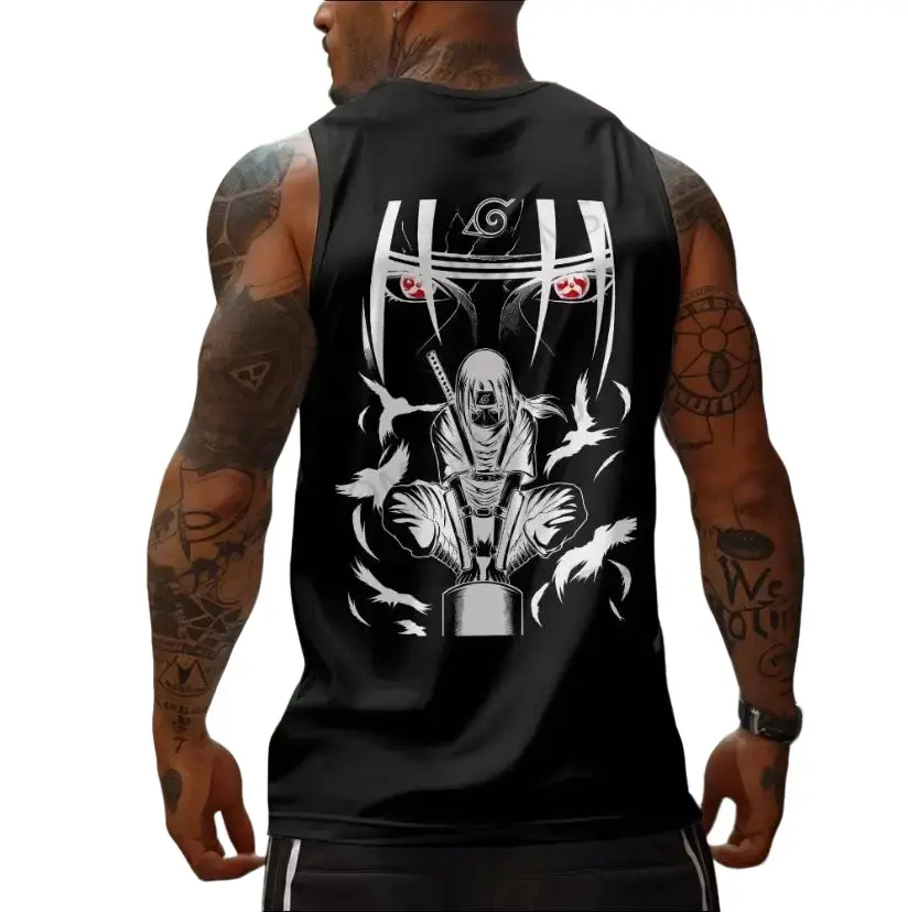 Uchiha Itachi Casual anime print gym Tank Top