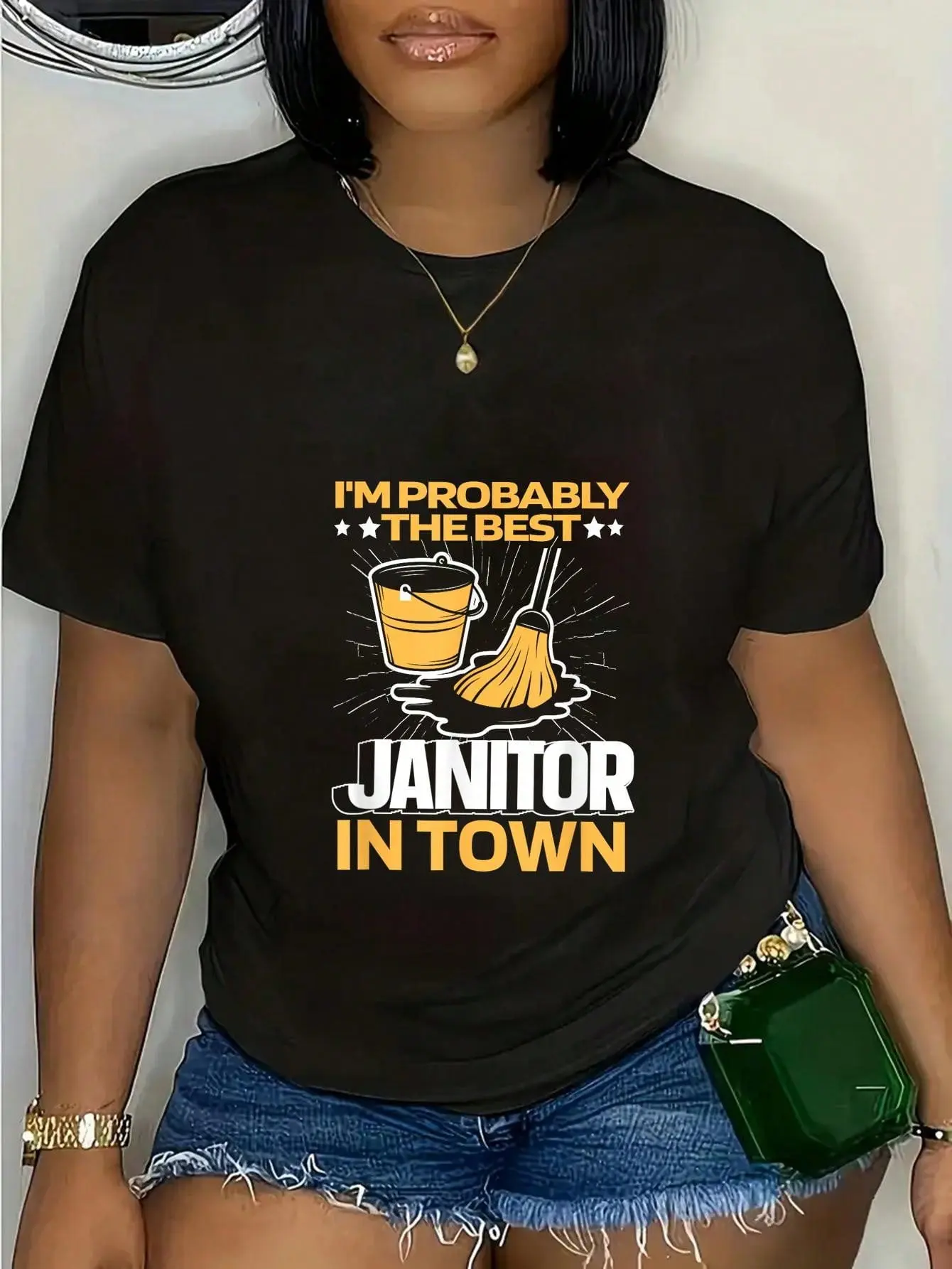 100% Cotton Funny Janitor - Custodian Caretaker Janitor T-Shirt