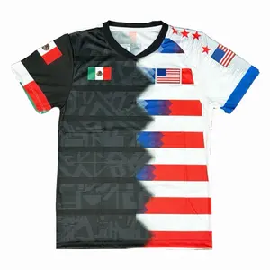 Mexico / USA Soccer Jersey with Team Emblem for Sports Enthusiasts Fan Wear