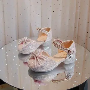 2025 SUMMER NEW! Girls Crystal Princess Sandals  | Sparkly High Heel For Kids Baby Toddler Summer Single Shoes #BabyPrincessShoes #MomApproved #ShoeHaul #TikTokKidsStyle #PrincessSandals2025 #KidsHighHeelSandals