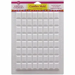 Lorann Hard Candy Rectangle Break Apart Mold 64 Cavities