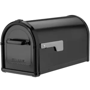 Architectural Mailboxes  Hillsborough Post Mount Mailbox - Black - Large