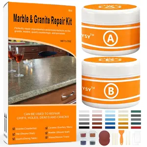 Granite and Quartz Countertop Chip Filler Repair Kit Tile & Fiberglass Porcelain Repair Kit,Marble Tub Repair Kit 3.7 OZ Cracks Ceramic Corian Bathtub Sink Toilet  Holes Scratchs