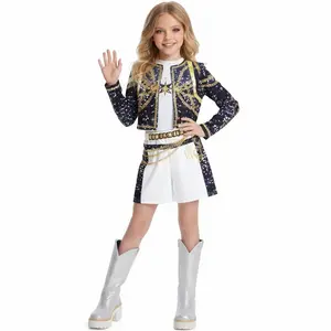 Soocosisx Girls Dress Up Costume Set – 3-Piece Outfit for Kids (Sizes 110–150)