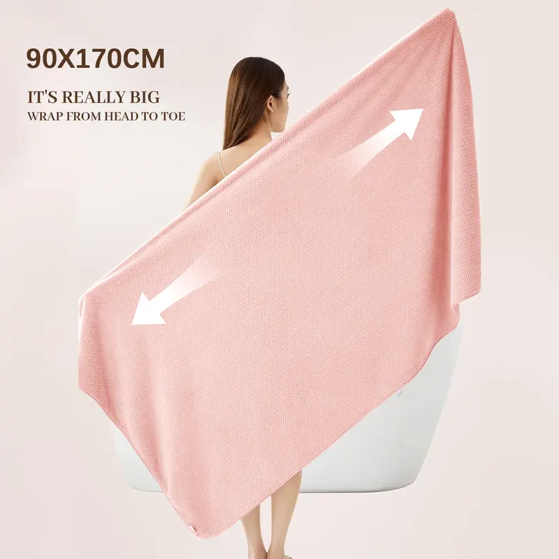 Family towel large bath towel 30 x 67 inches, dries faster, super soft, absorbent, durable, perfect for bathrooms, swimming pools, travel, gyms, beach towels, etc