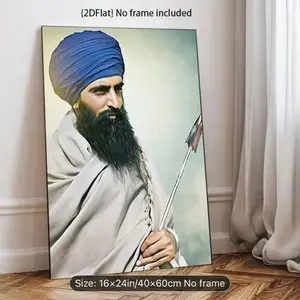 High-Quality Poster Decor Frameless Saint Janjal Singh Bindranwale Canvas Poster 16x24in 40x60cm No Frame Included