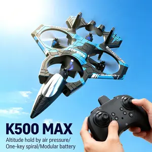 Remote Control Airplane With Gyro Stabilization & Altitude Hold, Fighter Jet Style Drone, Easy to Fly, 360° Stunt Flips, One-key Start/Landing, Surround Flight, Ideal Gift for Beginners