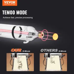 VEVOR VEVOR 130W CO2 Laser Tube 65 in / 1650 mm Borosilicate Glass Laser Cutter Tube