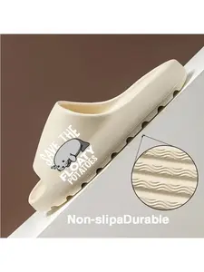 Save The Floaty Potatoes Seal Coconut Slippers - Adorable Seal Design Summer Beach Footwear Lightweight Non-slip Flip Flops for Women Men Kids Funny Animal Print Casual Sandals