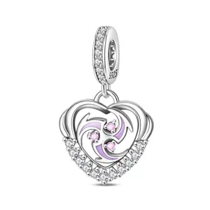 925 sterling silver heart dart pendant, suitable for DIY independent production of desired jewelry