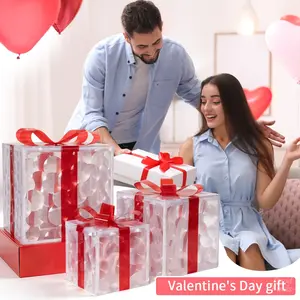 DIY 3-piece Set Gift Box Lamp Set with 8 Light Modes and Detachable Battery Box Fairy String Lights Ideal for Home Decor and Holiday Parties,birthday Party