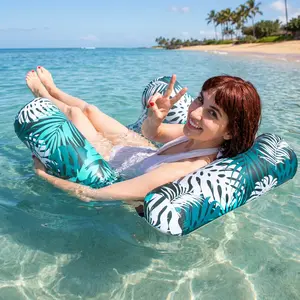 Summervibess Adult Inflatable Pool Floats - 2-Pack/1-Pack Heavy-Duty Floating Lounge Chairs, Blow-Up Pool Noodles for Summer Water Fun (Beach, Lake), Mother's Day Gift, Outdoor Leisure Equipment