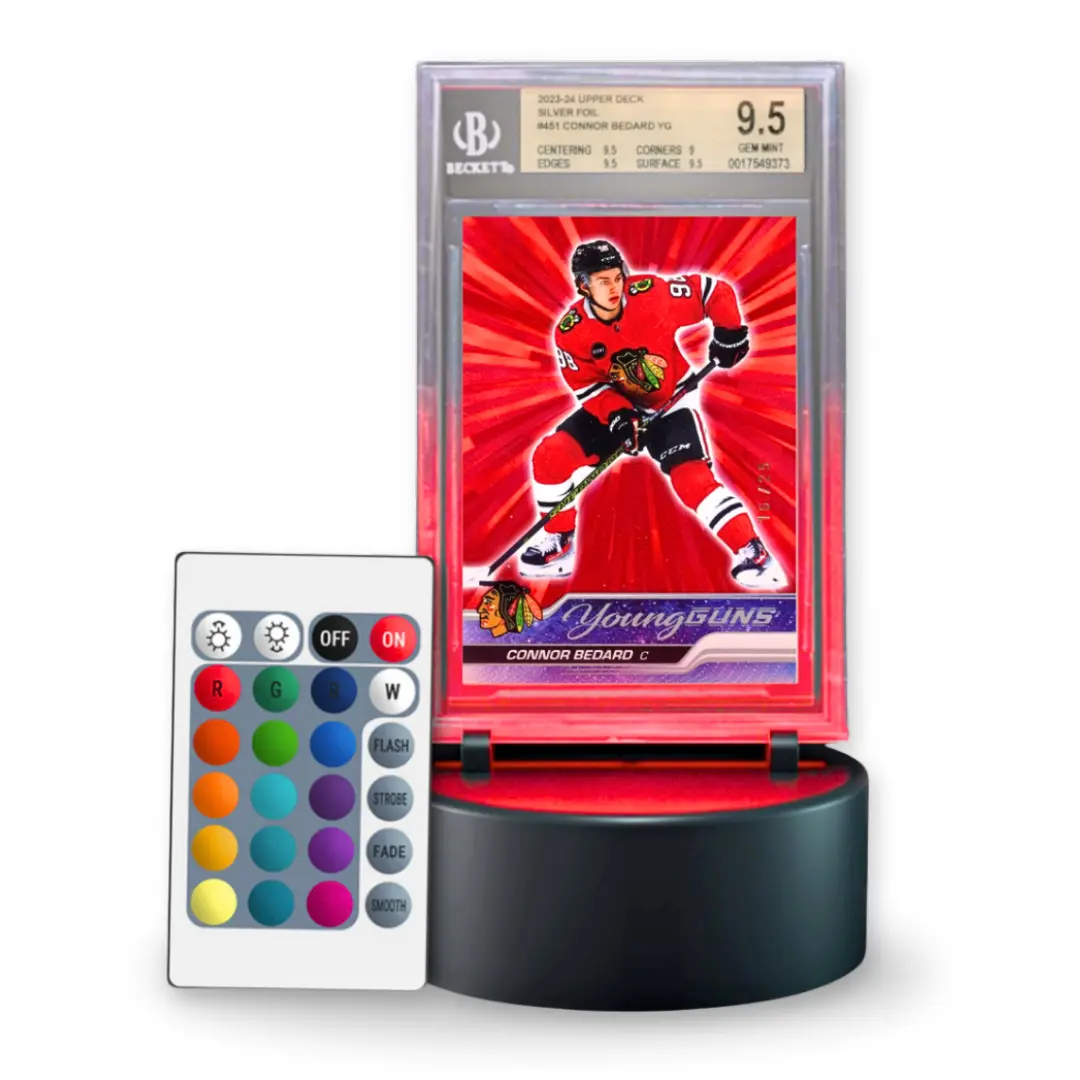 Light Up Card Display Stand - Color Changing LED Base for Trading Cards