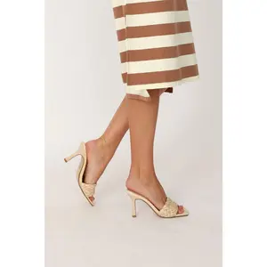 SALE - Whitney Woven Raffia Heel
