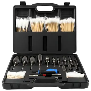 Maeklon 17 Pcs Professional Diesel Injector Seat Cleaning Kit, Premium Stainless Steel Helix Brushes, Diesel Injector Seat Replacement Tool kit for Removing Injector Seats and Cups Carbon Deposits and Debris