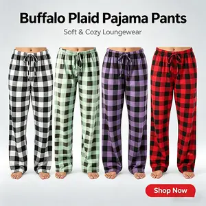 Spring/Summer Essential: Plaid Drawstring Pajama Pants | Women‘s Lightweight Polyester Lounge Bottoms | Breathable Check Print Sleepwear | Casual Fit for Fall Too
