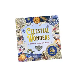 Peter Pauper Press Celestial Wonders Sticker Book Cosmic Planets Stars Over 900 Mystical Stickers for Scrapbooking Journaling Crafting with Full-Size Premium Illustrations