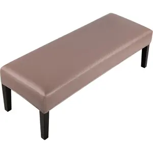 GOSTADY  Stretch Faux Leather Dining Bench Cover - Anti-Dust Waterproof Bench Slipcover Seat Cushion Protector for Bedroom, Kitchen, Hotel, Banquet