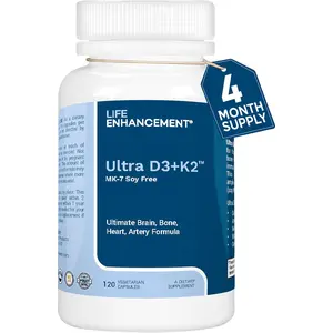 Vitamin D3 K2 2000iu Supports Muscle and Brain Health D3 K2 Supplement Helps in Immune and Cardiovascular Support Made in USA 120 Vegetarian Capsules Daily Bone Health and Vitality Formula