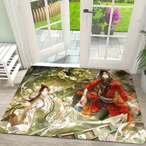 Heaven Official’s Blessing Floor Mat Flannel Rug Ultra Soft, High Water Absorbent & Hypoallergenic, Machine Washable HD Custom Printed Non-Slip Floor Mat for Bathroom, Kitchen Bedroom