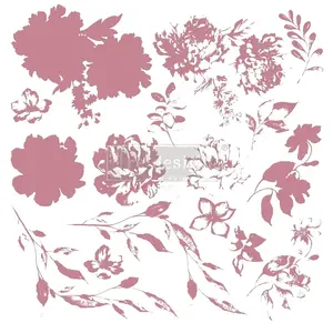 Redesign With Prima Decor Clear-Cling Stamps - Sweet Blossoms - 12x12 clear cling photopolymer 655350649425