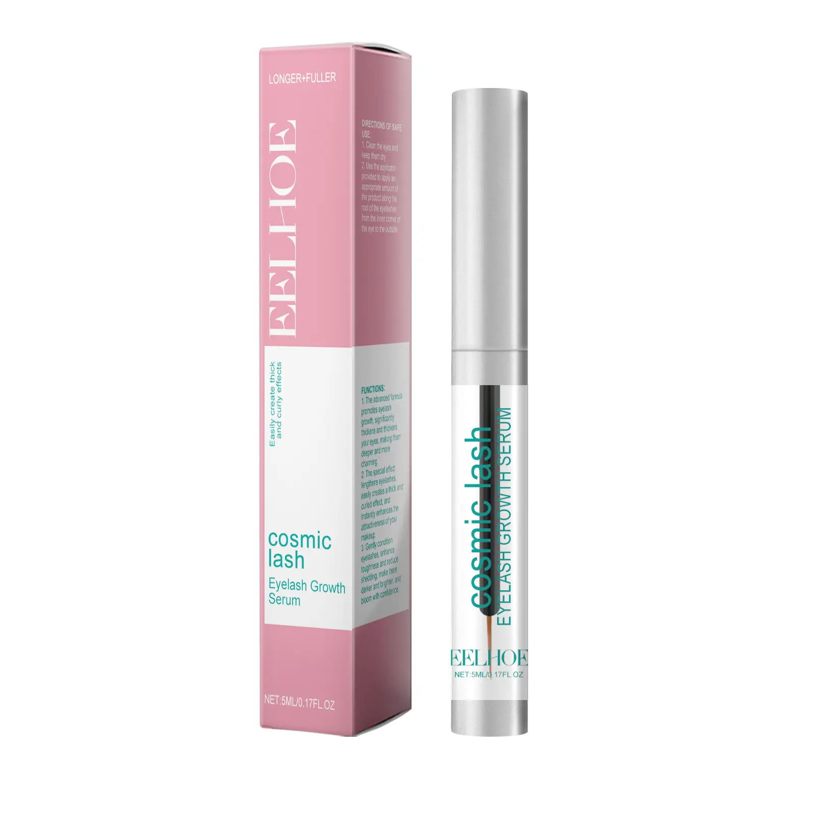 Essential Eyelash Growth Serum, Jumbo Size 0.17fl.oz - Safe & Gentle Lashes Care, Fuller, Thicker in 2 Weeks, Non-Prostaglandin, Hormone-free