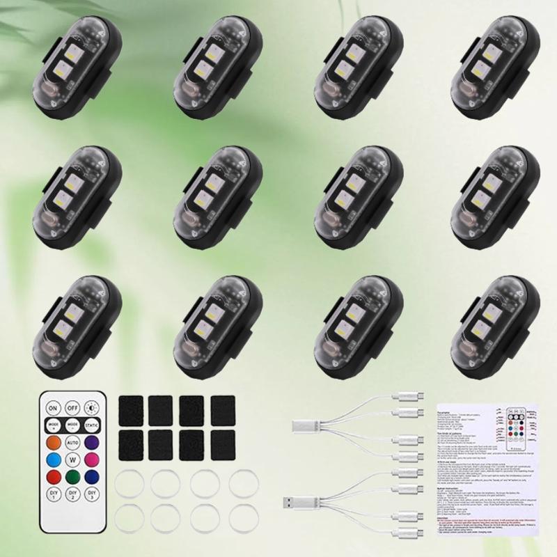 RGB Color LED Lights Set for Cars, Perfect for Holiday and Party Decoration