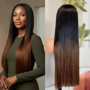 5x5 HD Lace Front Raw Vietnam Human Hair Ombre Brown Color HD Lace Front Wig Normal cap and drawstring cap available 20-30 Inch 200% Density Ready to wear Glueless wigs Fashion Look Summer Style Raw hair Vietnam#SummerVibes