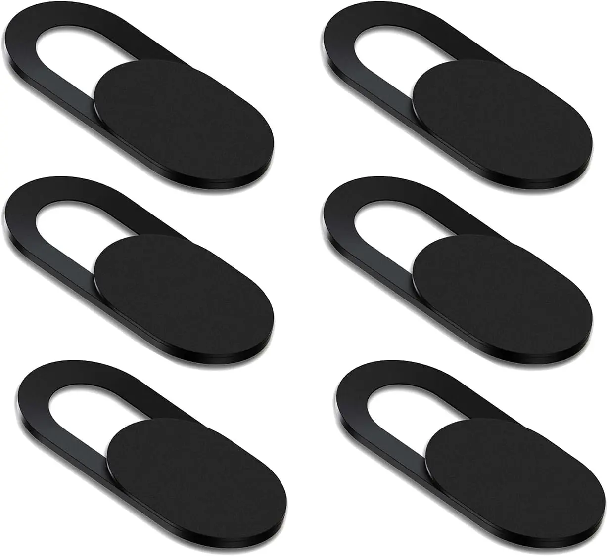 [6 Pack] Webcam Cover Slide 0.027in Ultra Thin Web Camera Cover fits Laptop, Desktop, PC, Macboook Pro, iMac,  Mini, Computer, Smartphone,Protect Your  and , Adhensive-Black