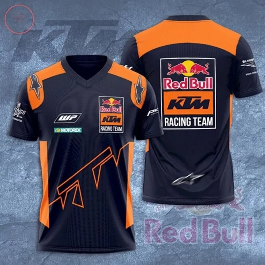 #2 KTM x Red Bull Astarr Motorsport Racing 3D Crew Neck Jersey Shirt for Men, Performance Athletic Tee with Sporty Chic, Athlete Life & Sport Lover Lifestyle Vibes, Breathable Lightweight Fan Apparel