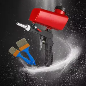 Sandblasting Gun Set with Brushes 2 & 3, Professional Abrasive Blaster Tool Kit for Cleaning Surfaces, Durable Design for Efficient Use