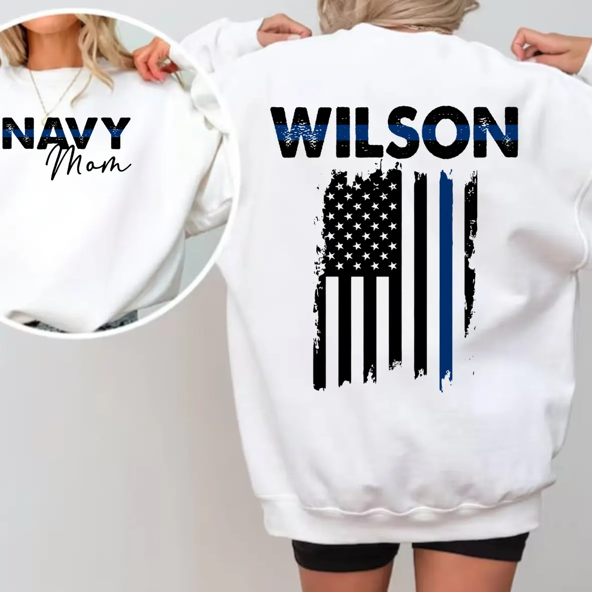 Proud Army/ Navy Mom Sweatshirt for Military Families, gift for mother