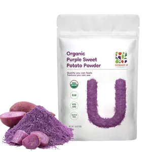 Organic Purple Potato Powder 16 oz - Unleash'd Organic 100% Pure Natural Green Food, Rich in Antioxidants and Multivitamins, Promotes Radiant Skin, Supports Digestive Health, Boosts Immunity, Supports Heart Health