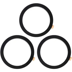 Universal Metal Ring Sticker for  Charger Compatible with //Android  Cellphones,  Mount/Phone Holder Conversion Accessories, 3 count, Black