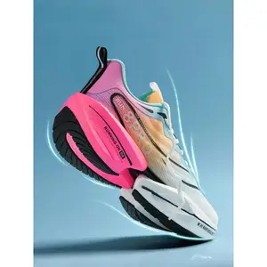 Unisex Professional Racing Shoes, Breathable Flyknit Design, Carbon Plate Bounce, Suitable for Marathon Training, Long & Short Runs