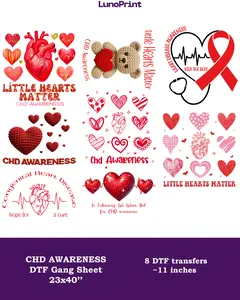 CHD Awareness DTF Gang Sheet