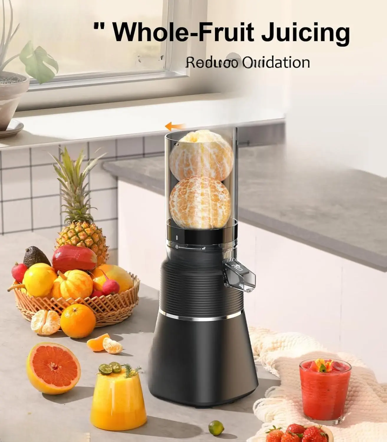 Zasmira Cold Press Juicer SJ60, Slow Masticating Juicer with 4.13 Zasmira Cold Press Juicer SJ60, Slow Masticating Juicer with 4.13