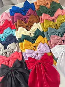 Women's Bow Hair Clips Set, Fashionable Elegant Silk Butterfly Knots, French Vintage Style, Economical Gift, Daily Wear, All Seasons